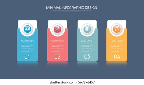 Business  Infographic  Template  The Concept Is Circle Option Step With  Full Color Icon Can Be Used For Diagram  Infograph  Chart  Business Presentation Or Web , Vector Design Element  Illustration