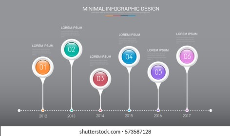 Business  infographic  template  the concept is circle option step with  full color icon can be used for diagram  infograph  chart  business presentation or web , Vector design element  illustration