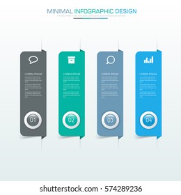 Business  infographic  template  the concept is circle option step with  full color icon can be used for diagram  infograph  chart  business presentation or web , Vector design element  illustration