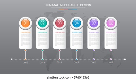 Business  infographic  template  the concept is circle option step with  full color icon can be used for diagram  infograph  chart  business presentation or web , Vector design element  illustration