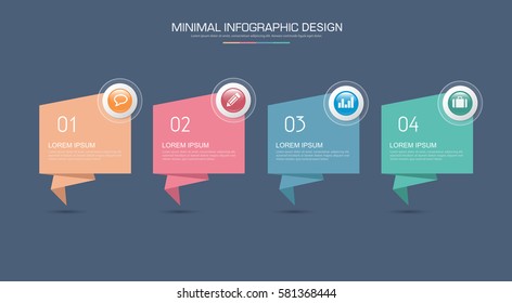 Business  infographic  template  the concept is circle option step with  full color icon can be used for diagram  infograph  chart  business presentation or web , Vector design element  illustration