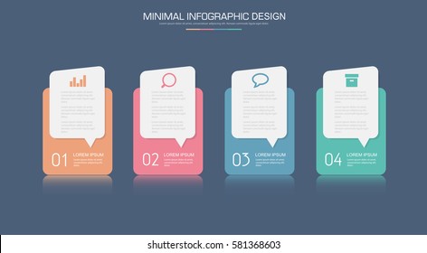 Business  infographic  template  the concept is circle option step with  full color icon can be used for diagram  infograph  chart  business presentation or web , Vector design element  illustration