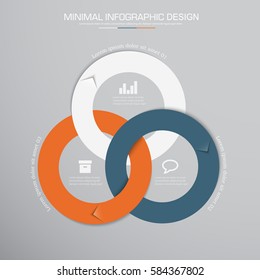 Business  infographic  template  the concept is circle option step with  full color icon can be used for diagram  infograph  chart  business presentation or web , Vector design element  illustration
