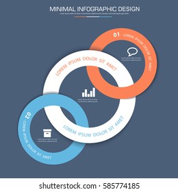 Business  infographic  template  the concept is circle option step with  full color icon can be used for diagram  infograph  chart  business presentation or web , Vector design element  illustration