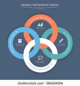 Business  infographic  template  the concept is circle option step with  full color icon can be used for diagram  infograph  chart  business presentation or web , Vector design element  illustration