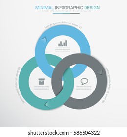 Business  infographic  template  the concept is circle option step with  full color icon can be used for diagram  infograph  chart  business presentation or web , Vector design element  illustration