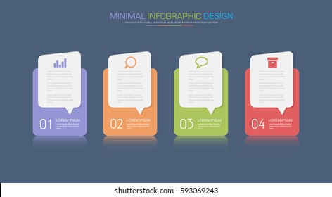 Business  infographic  template  the concept is circle option step with  full color icon can be used for diagram  infograph  chart  business presentation or web , Vector design element  illustration