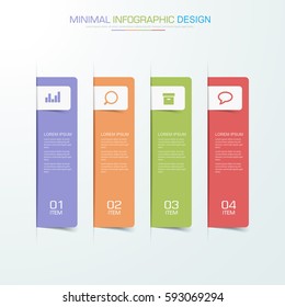 Business  infographic  template  the concept is circle option step with  full color icon can be used for diagram  infograph  chart  business presentation or web , Vector design element  illustration