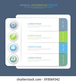 Business  infographic  template  the concept is circle option step with  full color icon can be used for diagram  infograph  chart  business presentation or web , Vector design element  illustration