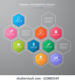 Business  infographic  template  the concept is circle option step with  full color icon can be used for diagram  infograph  chart  business presentation or web , Vector design element  illustration