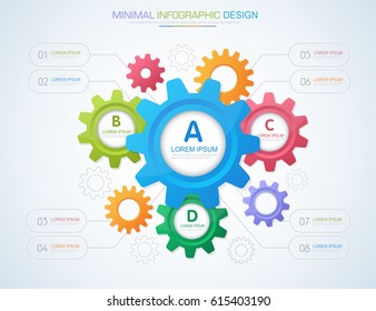 Business  infographic  template  the concept is circle option step with  full color icon can be used for diagram  infograph  chart  business presentation or web , Vector design element  illustration