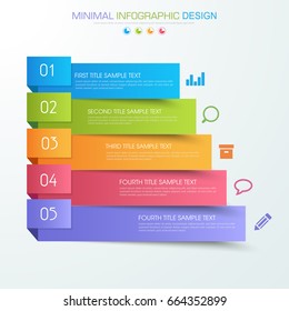 Business  infographic  template  the concept is circle option step with  full color icon can be used for diagram  infograph  chart  business presentation or web , Vector design element  illustration