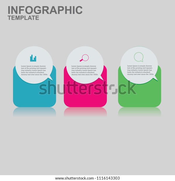 Business infographic template the concept is\
circle option step with full color icon can be used for diagram\
infograph chart business presentation or web , Vector design\
element illustration