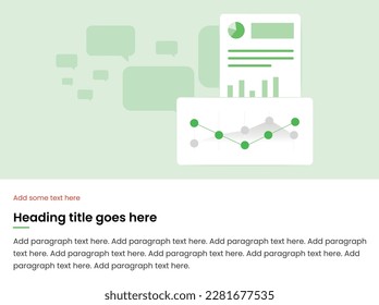 Business infographic template. Concept of data analysis, analytics, reporting for website and mobile website. Landing page template. Easy to edit and customize. Vector illustration.