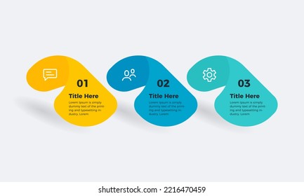 Business infographic template creative design with 3 or three steps for presentation, Modern Minimal infographic vector template design