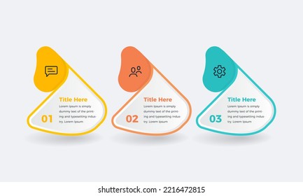 Business infographic template creative design with 3 or three steps for presentation, Modern Minimal infographic template design