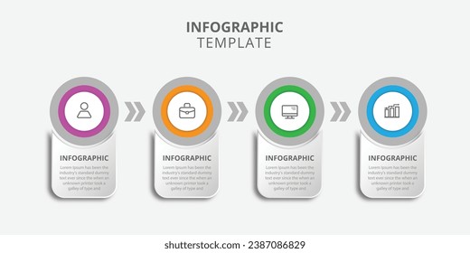 Business infographic template creative design 4 step with icon 