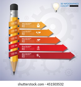 business Infographic Template. Data Visualization. Can be used for workflow layout, number of options, steps, diagram, graph, presentation, chart and web design. Vector illustration.