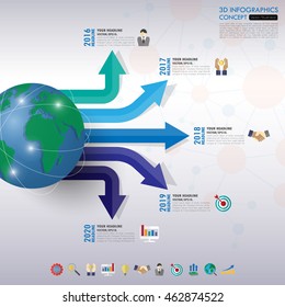 business Infographic Template. Data Visualization. Can be used for workflow layout, number of options, steps, diagram, graph, presentation, chart and web design. Vector illustration.