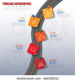 business Infographic Template. Data Visualization. Can be used for workflow layout, number of options, steps, diagram, graph, presentation, chart and web design. Vector illustration.