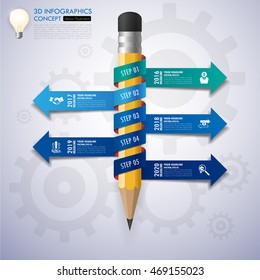 business Infographic Template. Data Visualization. Can be used for workflow layout, number of options, steps, diagram, graph, presentation, chart and web design. Vector illustration.