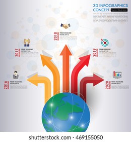 business Infographic Template. Data Visualization. Can be used for workflow layout, number of options, steps, diagram, graph, presentation, chart and web design. Vector illustration.