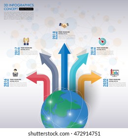 business Infographic Template. Data Visualization. Can be used for workflow layout, number of options, steps, diagram, graph, presentation, chart and web design. Vector illustration.