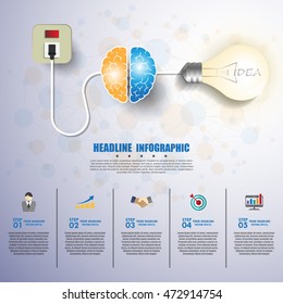 business Infographic Template. Data Visualization. Can be used for workflow layout, number of options, steps, diagram, graph, presentation, chart and web design. Vector illustration.
