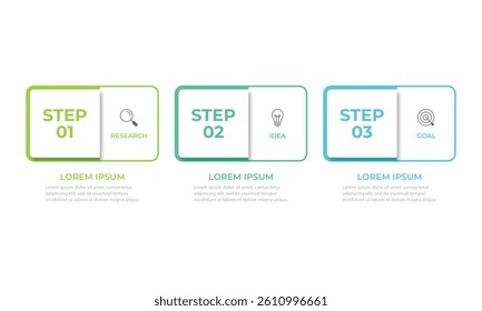 Business infographic template design. 3 options or steps timeline infographic design. Can be used for process diagram, presentations, workflow layout, flow chart, steps, banner.