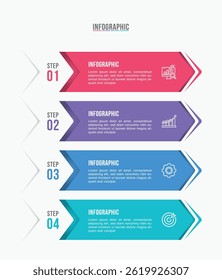 Business infographic template design. 3-4-5 options or steps timeline infographic design. Can be used for process diagram, presentations, workflow layout, flow chart, steps, banner.