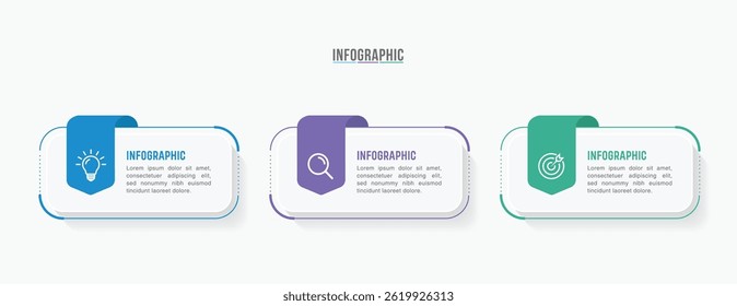 Business infographic template design. 3-4-5 options or steps timeline infographic design. Can be used for process diagram, presentations, workflow layout, flow chart, steps, banner.
