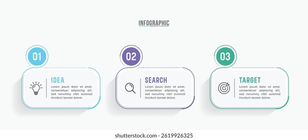 Business infographic template design. 3-4-5 options or steps timeline infographic design. Can be used for process diagram, presentations, workflow layout, flow chart, steps, banner.