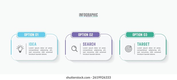 Business infographic template design. 3-4-5 options or steps timeline infographic design. Can be used for process diagram, presentations, workflow layout, flow chart, steps, banner.