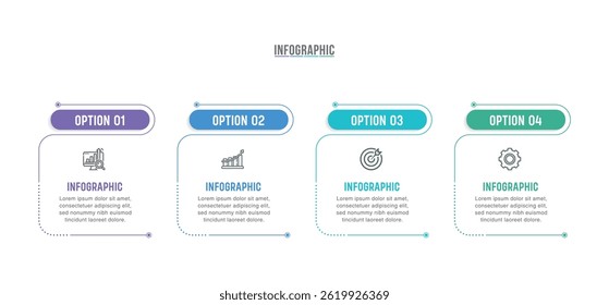 Business infographic template design. 3-4-5 options or steps timeline infographic design. Can be used for process diagram, presentations, workflow layout, flow chart, steps, banner.