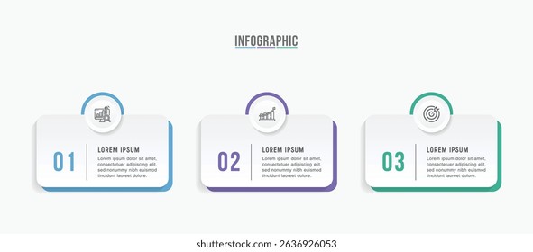Business infographic template design. 3-4-5 options or steps timeline infographic design. Can be used for process diagram, presentations, workflow layout, flow chart, steps, banner.