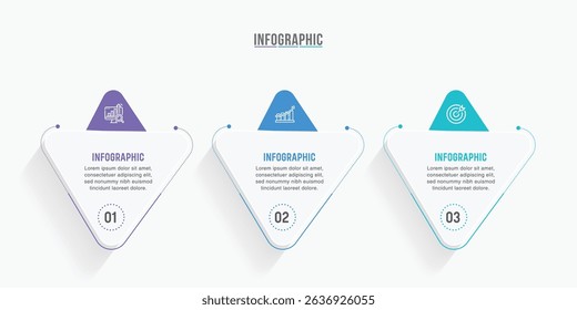 Business infographic template design. 3-4-5 options or steps timeline infographic design. Can be used for process diagram, presentations, workflow layout, flow chart, steps, banner.
