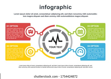 Business infographic template design 4 options. Creative concept for infographic. 