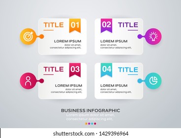 Business infographic template design. Business concept with 4 options, steps or processes