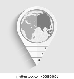 Business infographic template design with globe