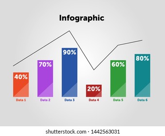 Business Infographic template. Design with numbers 6 options or steps.
