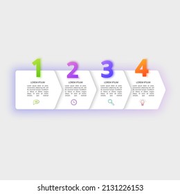 Business Infographic template. Design with numbers 4 options or steps, template design of vector illustration