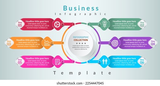 business infographic template design. Realistic circle diagram infographic. modern Business annual report data visualization.