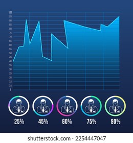 business infographic template design. Realistic circle diagram infographic. modern Business annual report data visualization.