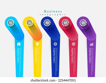 business infographic template design. Realistic circle diagram infographic. modern Business annual report data visualization.