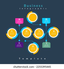 business infographic template design. Realistic circle diagram infographic. modern Business annual report data visualization.