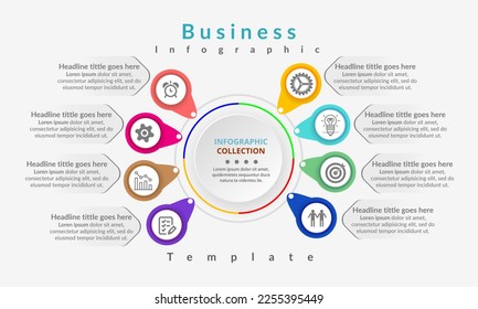 business infographic template design. Realistic circle diagram infographic. modern Business annual report data visualization.