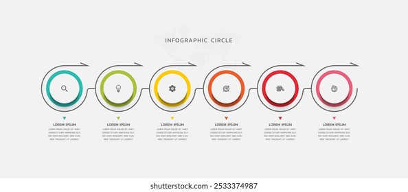 Business infographic template design step