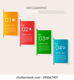 business infographic template design with step label elements.can be used for workflow layout, diagram, number options, web design.  illustration, EPS10