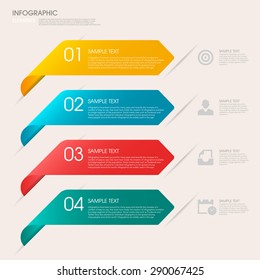 business infographic template design with step label elements.can be used for workflow layout, diagram, number options, web design.  illustration, EPS10