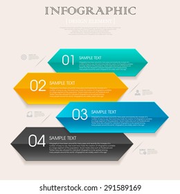 business infographic template design with step lable elements.can be used for workflow layout, diagram, number options, web design.  illustration ,EPS10